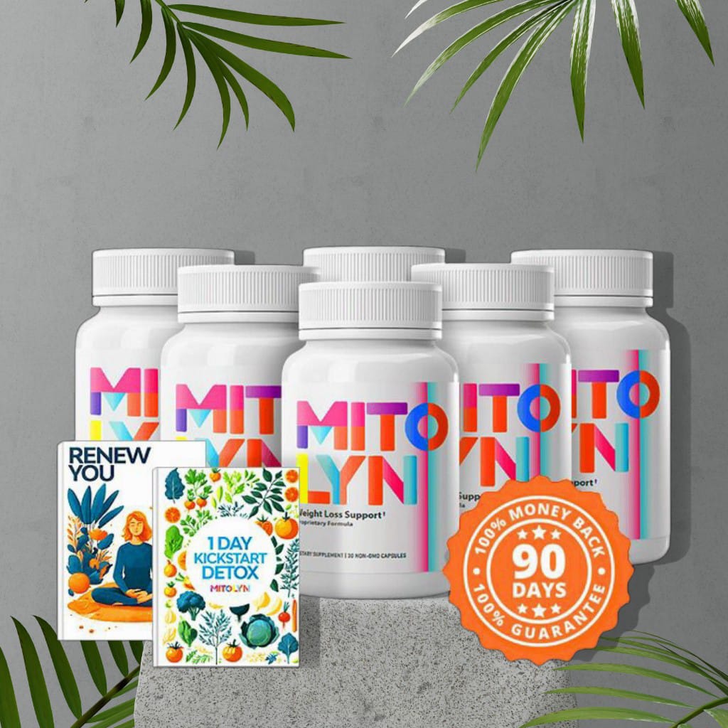 A sleek bottle of MitoLyn supplement